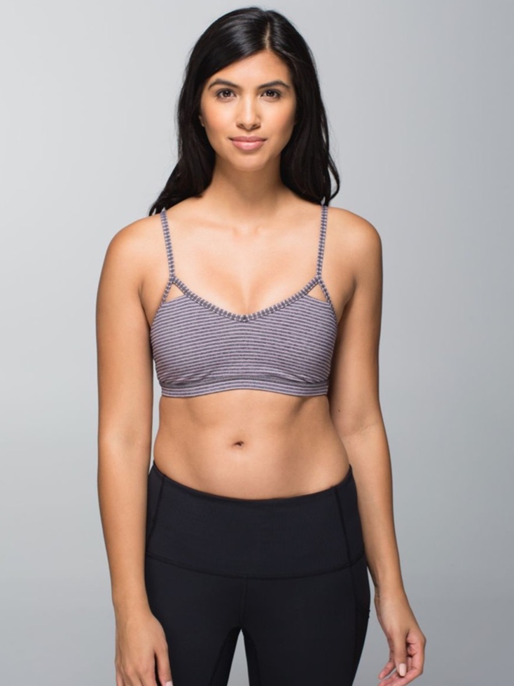Lululemon Striped Strappy Sports Bra